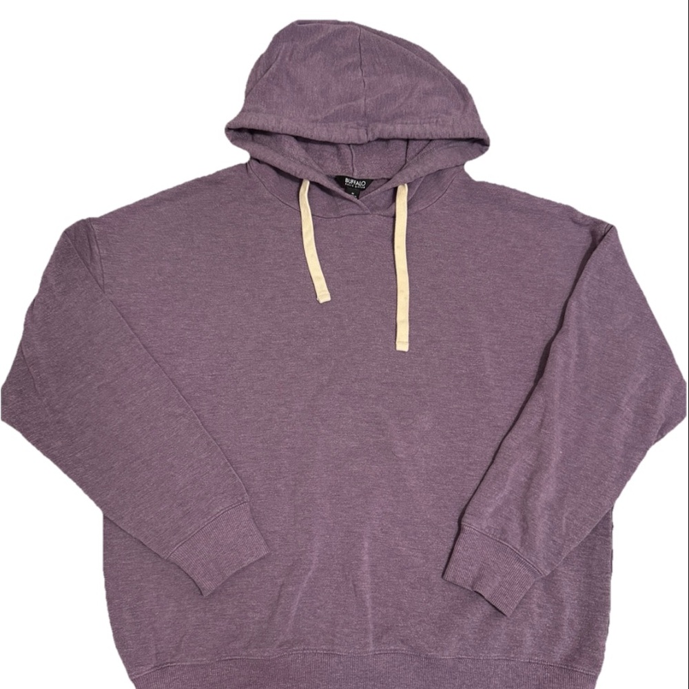 Girls Casual Buffalo David Bitton Purple Cotton Polyester Classic Hoodie Size M